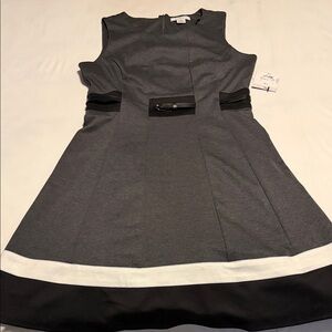 Liz Claiborne Charcoal and Black Dress